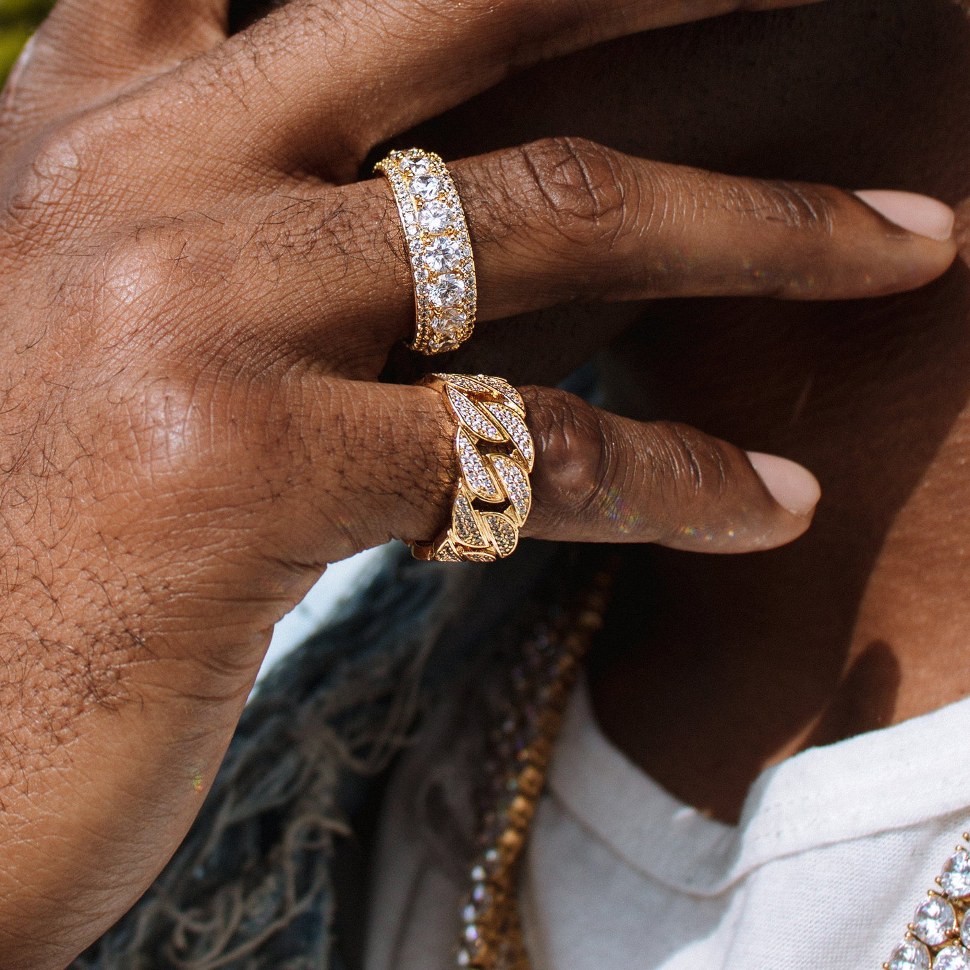 diamond cuban pinky ring