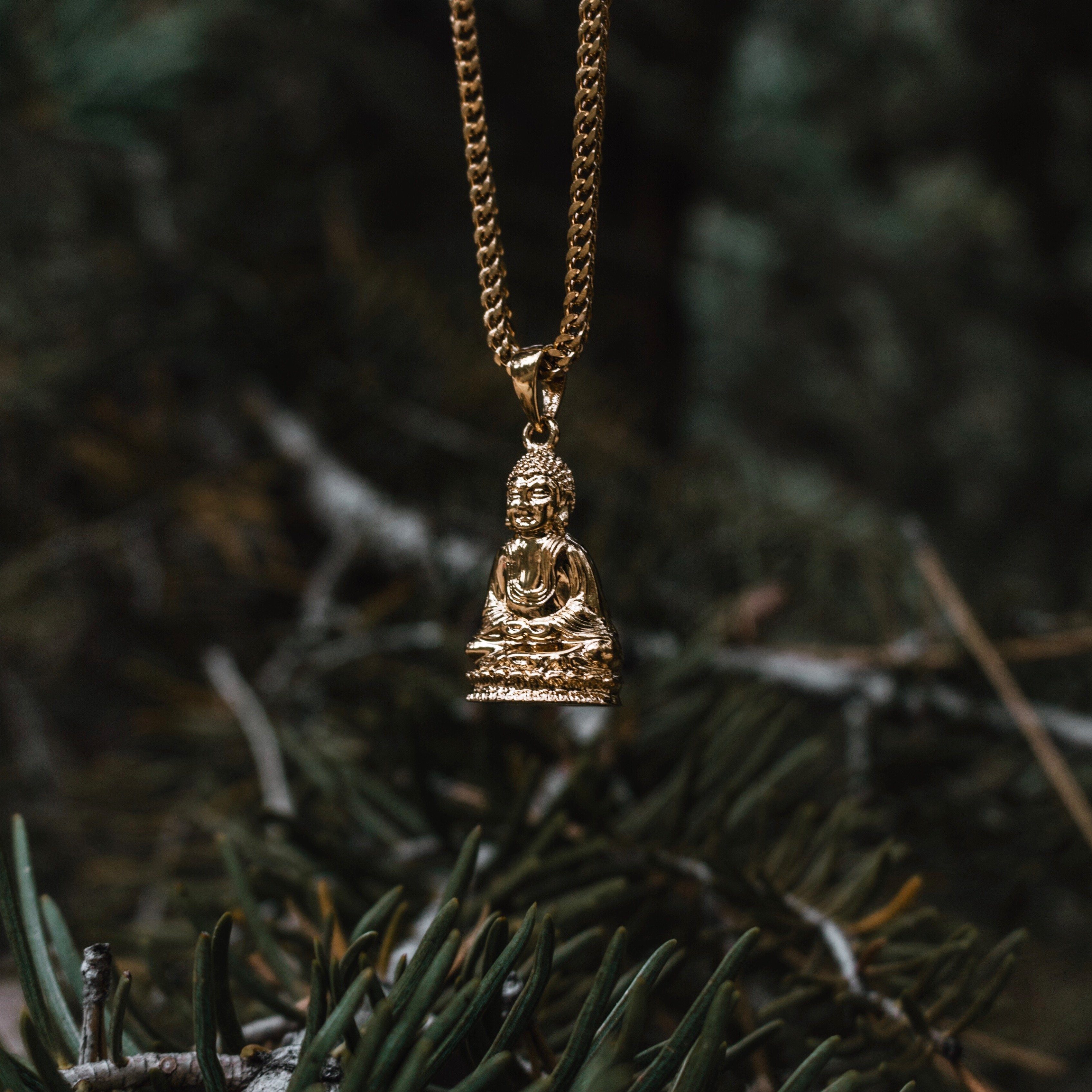 Sitting Buddha Piece Necklace - The Gold Gods Jewelry