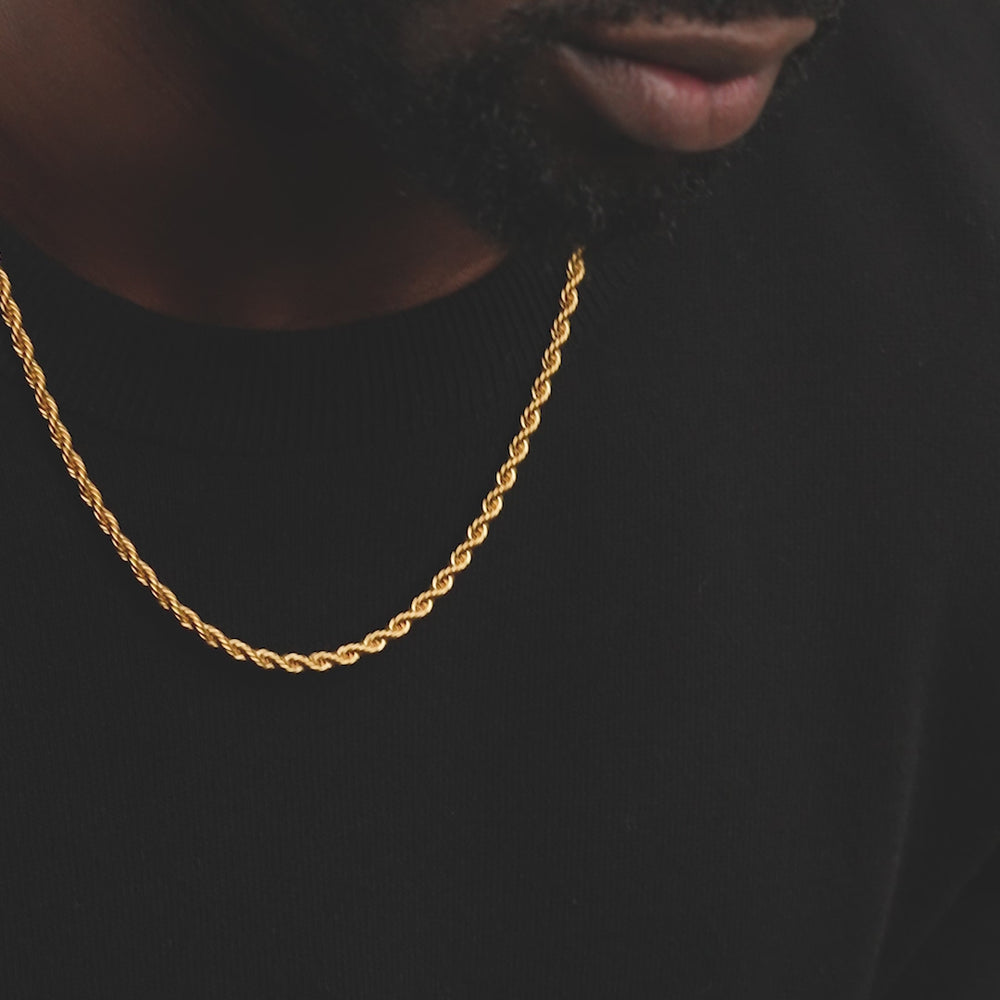 Solid Gold Rope Chain (2.5mm) | The Gold Gods