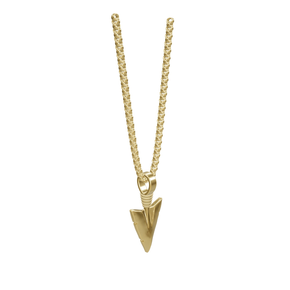 The Gold Gods Men's Micro Compass Pendant Necklace