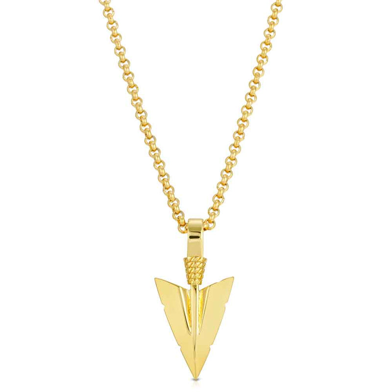 Gold Arrowhead Necklace & Mens Rope Gold Chain | Gold Gods® – The Gold ...