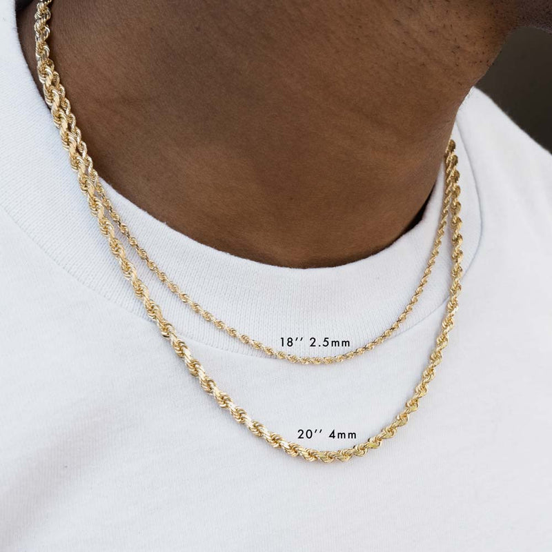 Solid Gold Rope Chain (Hollow Link) | Gold Gods® – The Gold Gods®