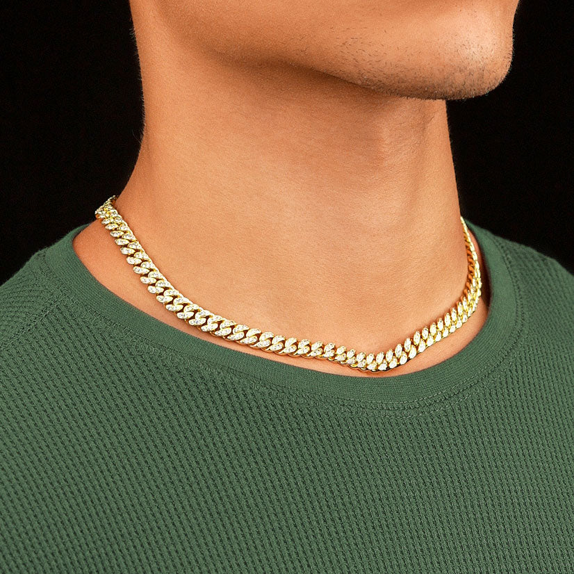 Diamond Links of Life Chain with Lock | The Gold Gods