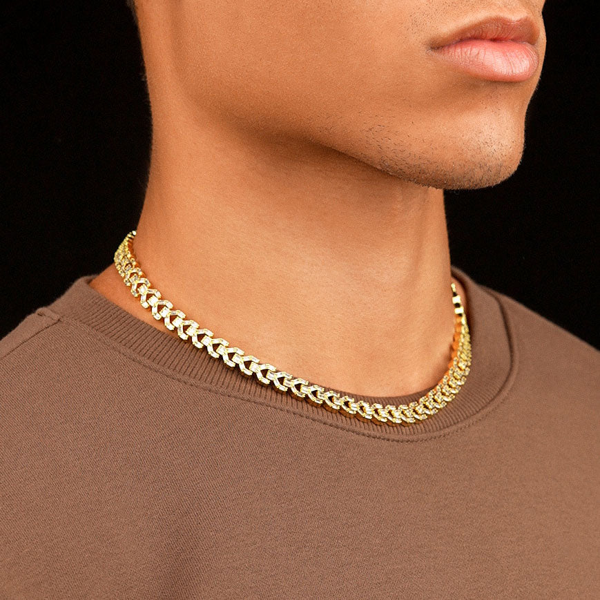 Men's Solid Gold Ice Link Chain | The Gold Gods