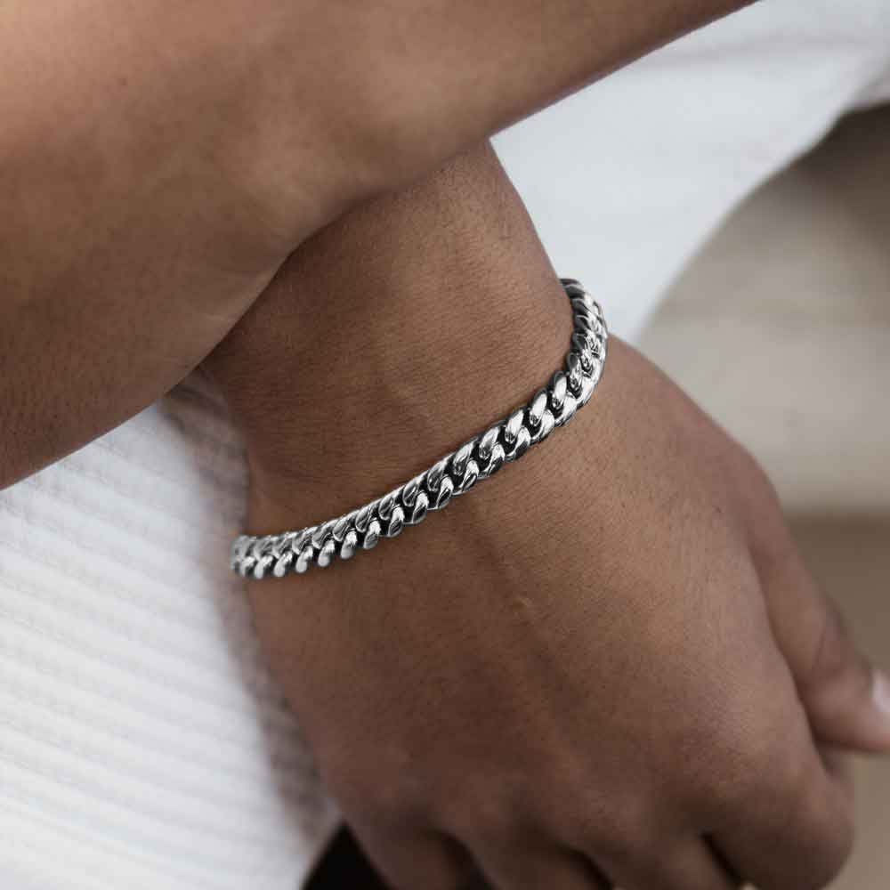 925 Silver Cuban Link Bracelet (8mm)