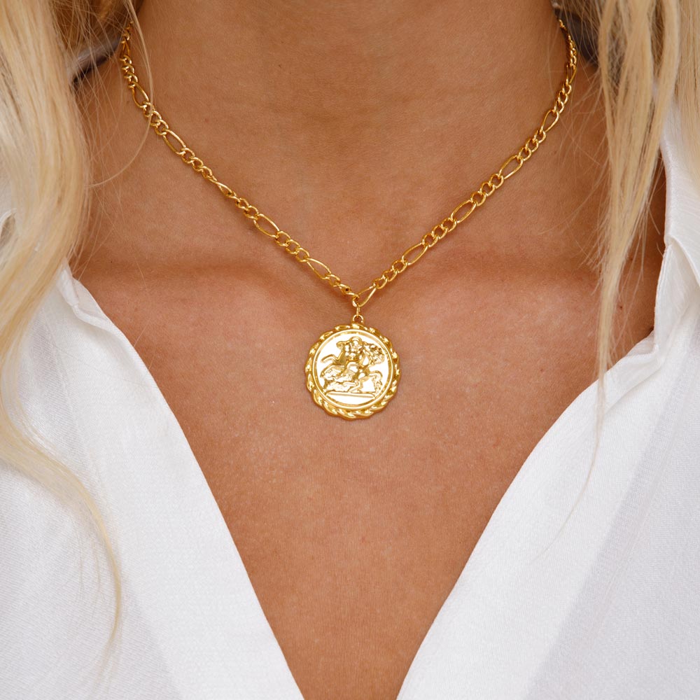 Yheakne Boho Layered Disc Lock Necklace Gold Lock Pendant Necklace Vintage  Coin Necklace Chain Geometric Circle Necklace Chain Jewelry for Women and