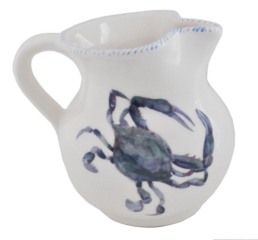 Blue Crab Spoon Rest, round aqua