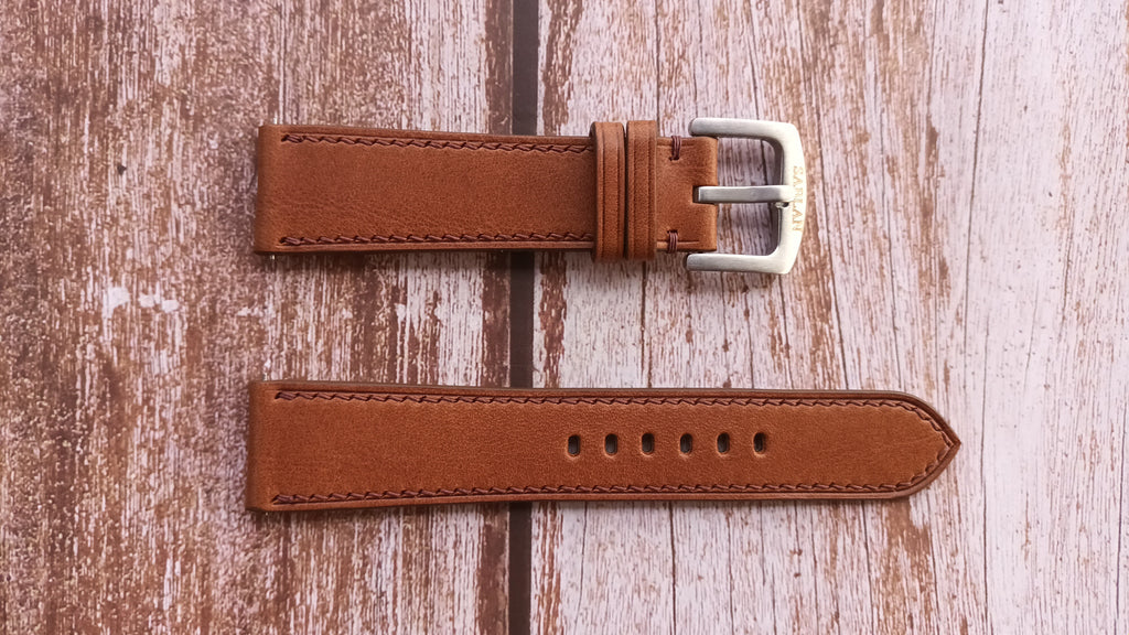 buttero leather watch strap - brown