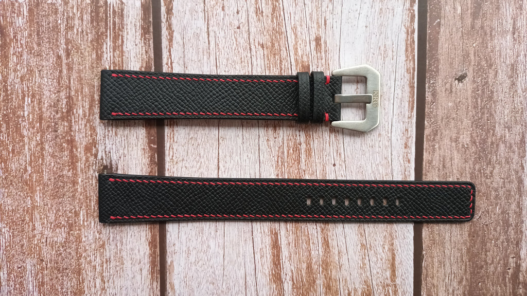 Epsom Leather Apple Watch Strap - Black