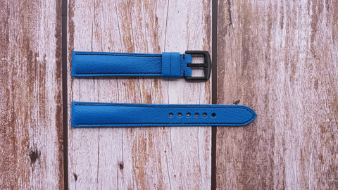 alran goat leather watch strap - blue