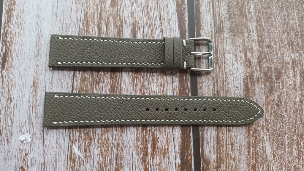 Epsom Leather Apple Watch Strap - Gray
