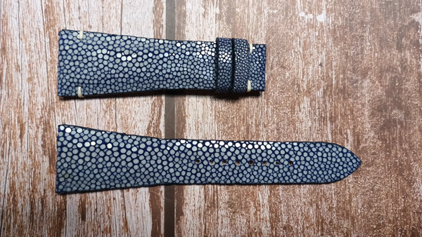 Stingray Leather Watch Strap - Blue