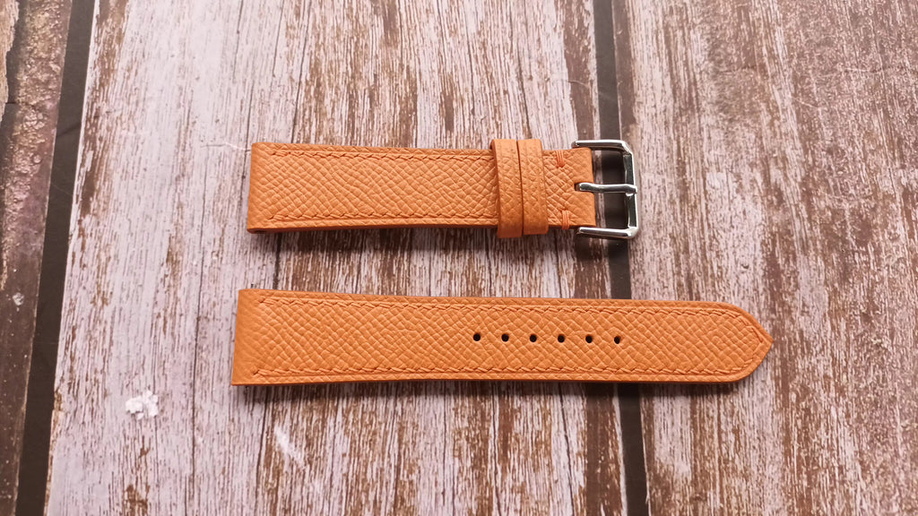 Epsom Leather Apple Watch Strap - Orange