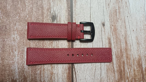 Epsom Leather Apple Watch Strap - Red