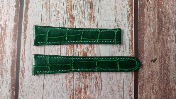 Omega Seamaster Leather Strap - Green