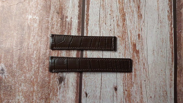 Omega Seamaster Leather Strap - Dark Brown