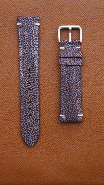 Stingray Leather Watch Strap - Brown