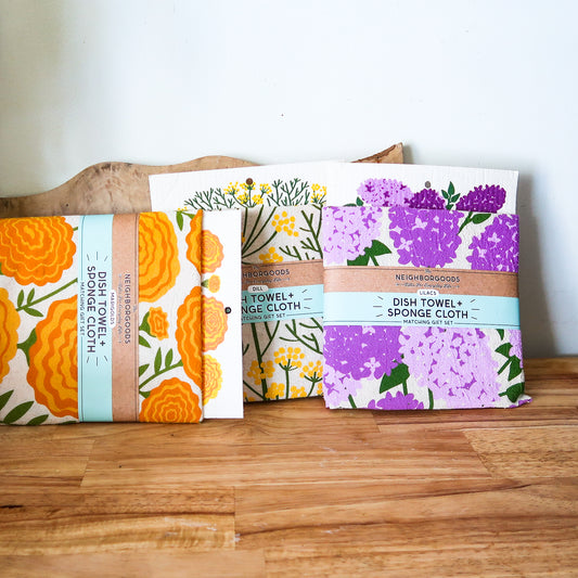 Marigold Dish Towel + Kitchen Sponge Set – Shop Our Favorites