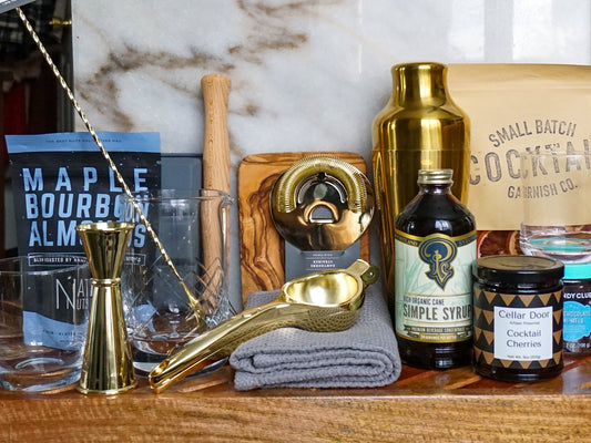 Gold Small Cocktail Set - Shaker, Jigger, Strainer, Spoon, Muddler, Ju –  Shop Our Favorites