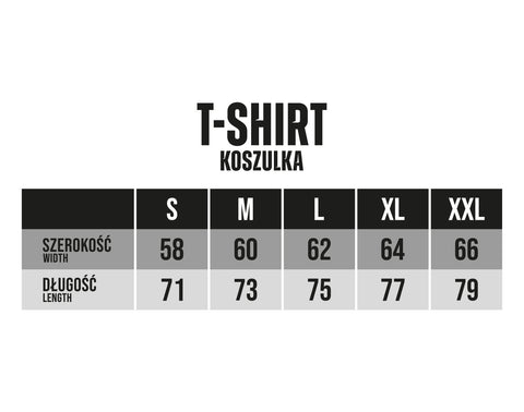 Size Chart for t-shirt.