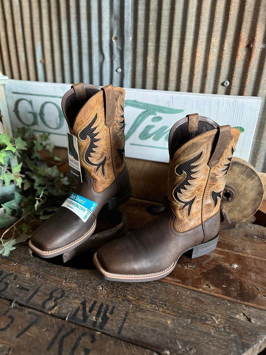 Mens Ariat Cowpuncher VentTEK Square Toe Boot – Lucky J Boots & More
