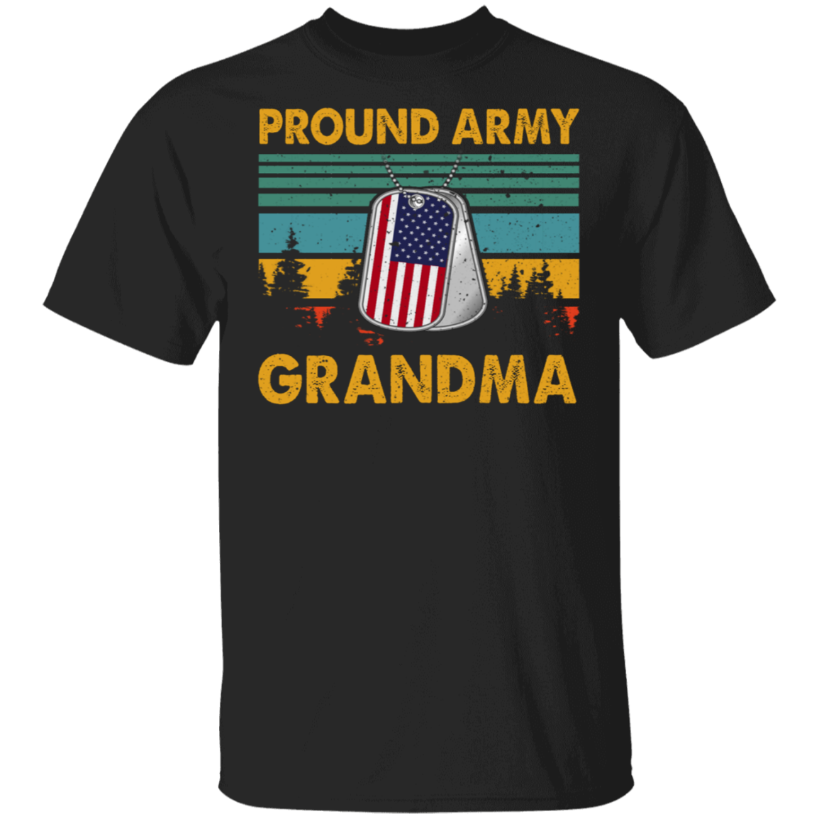 Home › Vintage Retro Proud Army Grandma Cool American Flag Military ...
