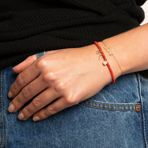 Turquoise and Gold Elephant Red String Bracelet