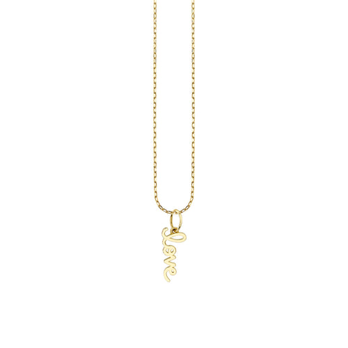 Shop Sydney Evan 14k Gold & Diamond Supersize Script Love Necklace