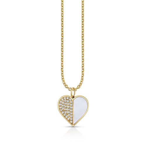 Sydney Evan | Shop Sydney Evan 14kGold & Diamond Large Heart Charm 18 Belcher Chain