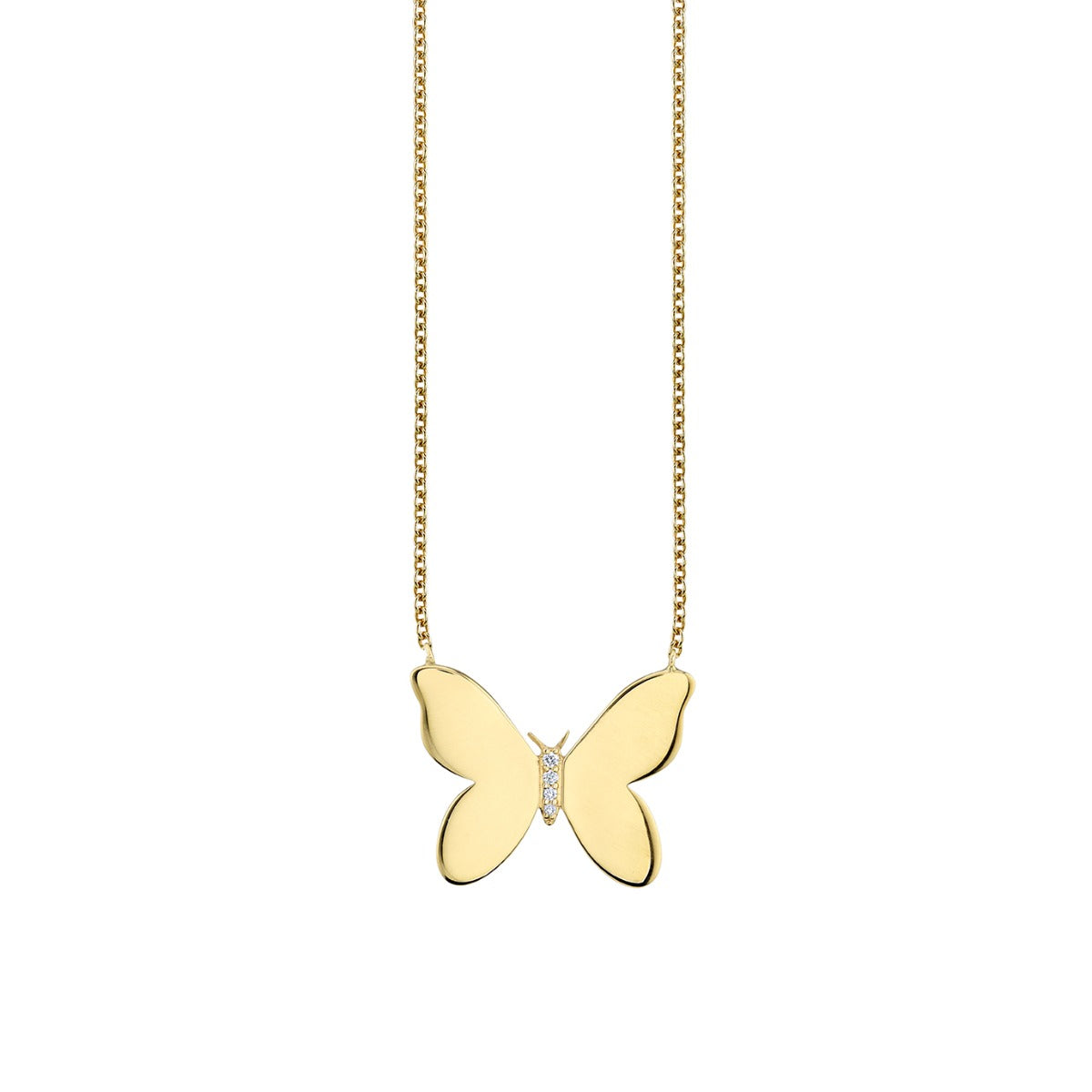 Gold & Diamond Butterfly Necklace – Sydney Evan