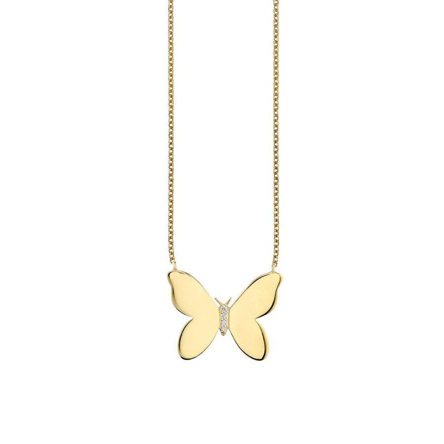 gold and diamond butterfly necklace