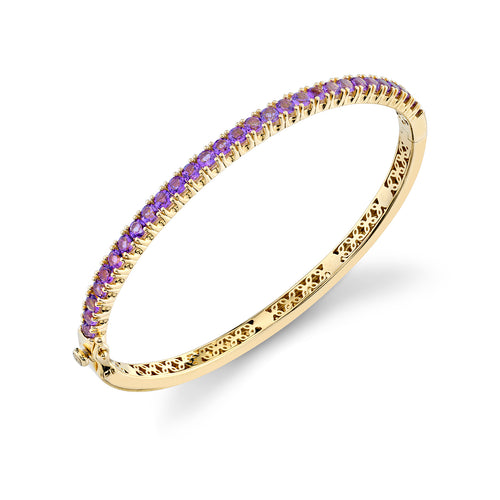 14k Gold Diamond Bangle Bracelet - Sydney Evan