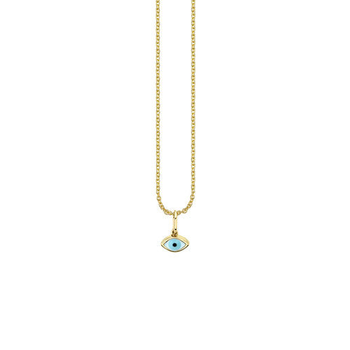 9ct Gold Mini Evil Eye Necklace By Posh Totty Designs |  notonthehighstreet.com