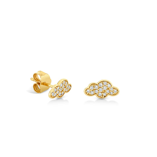 Sydney Evan Yellow Gold Spider Stud Earrings