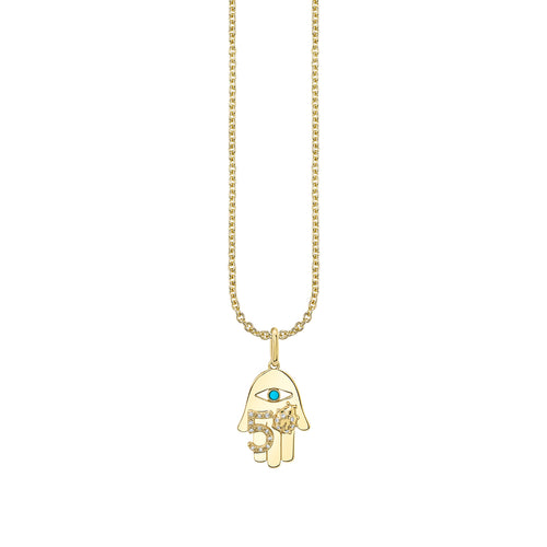 Shop Sydney Evan 14k Gold & Diamond Hamsa Open Icon Charm