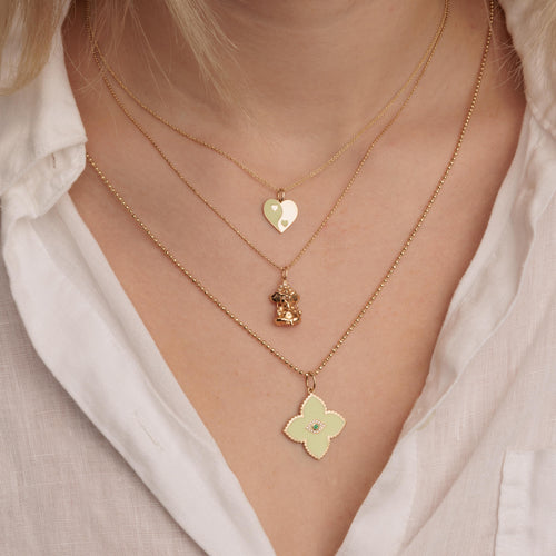 LV Flower Charm Pendant Necklace — singulié