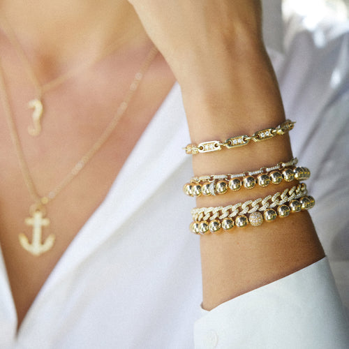 LaViano Jewelers 18K White Gold Ruby and Diamond Rectangle Bracelet