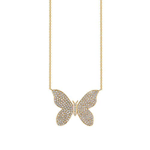 Large Mother of Pearl Butterfly Necklace – Alex Mika Jewelry