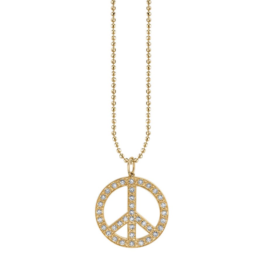 diamond peace pendant