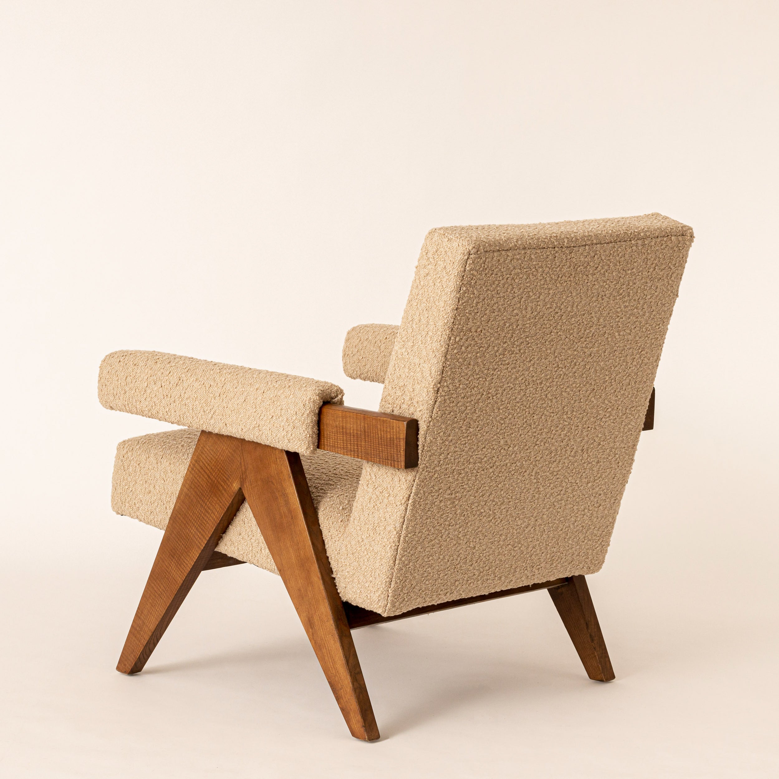 Bouclé Easy Lounge Chair - Sand – Six The Residence.