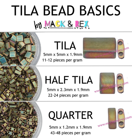 0417LFR Half Tila Beads - Matte Periwinkle