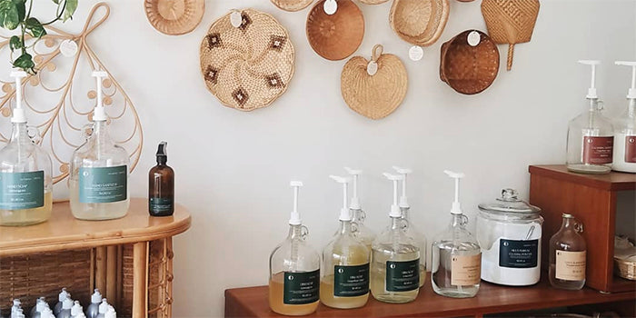 Refillable soaps at Dharma + Dwell in Webster Groves, MO