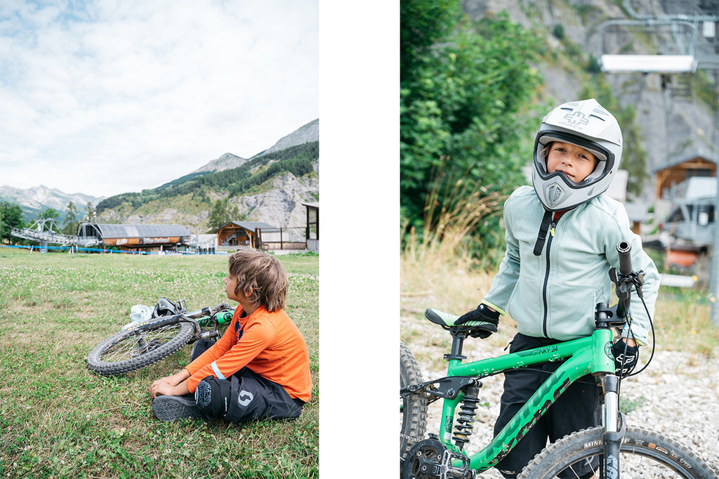 Mountain bike kid and his bike