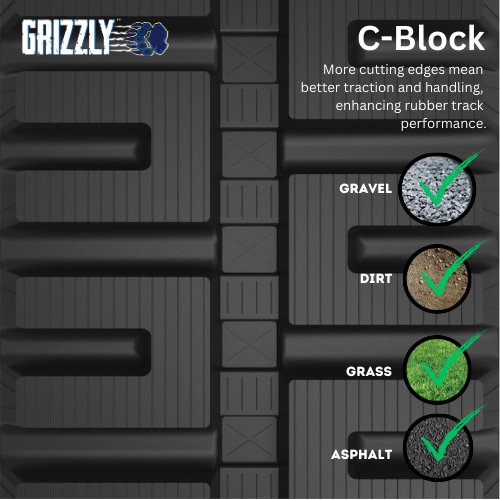 C Block Tread Pattern - Rubber Tracks