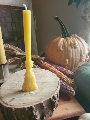 Broom Beeswax Candle