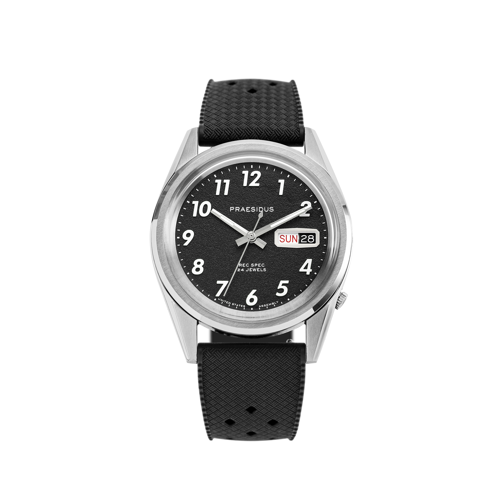 20mm Black Canvas strap | Shop online at REC Watches