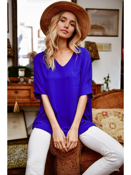 Easy Breezy V-neck dolman sleeve top