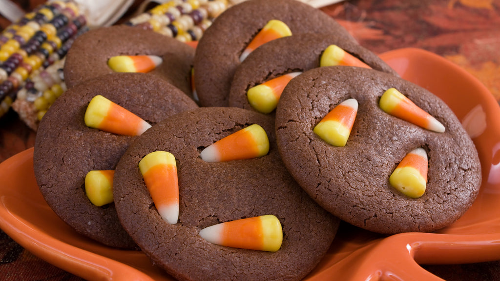 You won't believe how yummy these devil's food candy corn cookies are!