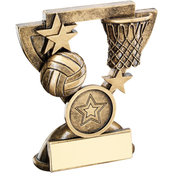 BRZ/GOLD NETBALL MINI CUP TROPHY