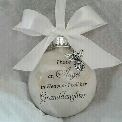 Christmas ornaments feather ball - Angel In Heaven Memorial Ornament ...